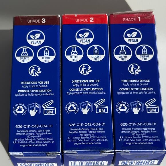 Augustinus Bader The Tinted Lip Balm 1 2 & 3 +Gifts Eye Patches, Serum & Cream - Picture 4 of 14